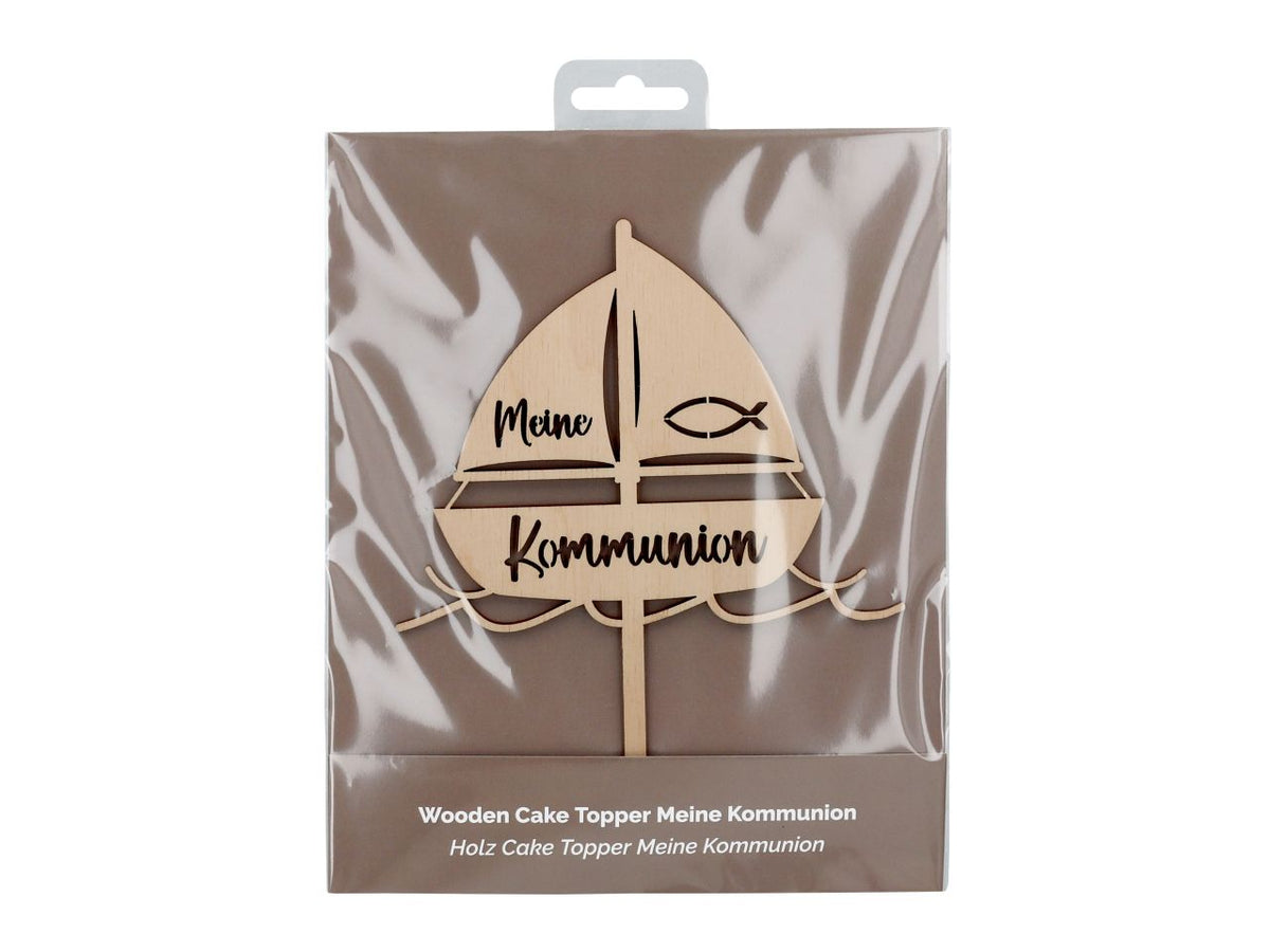 Cake Topper ''Meine Kommunion'' aus Holz