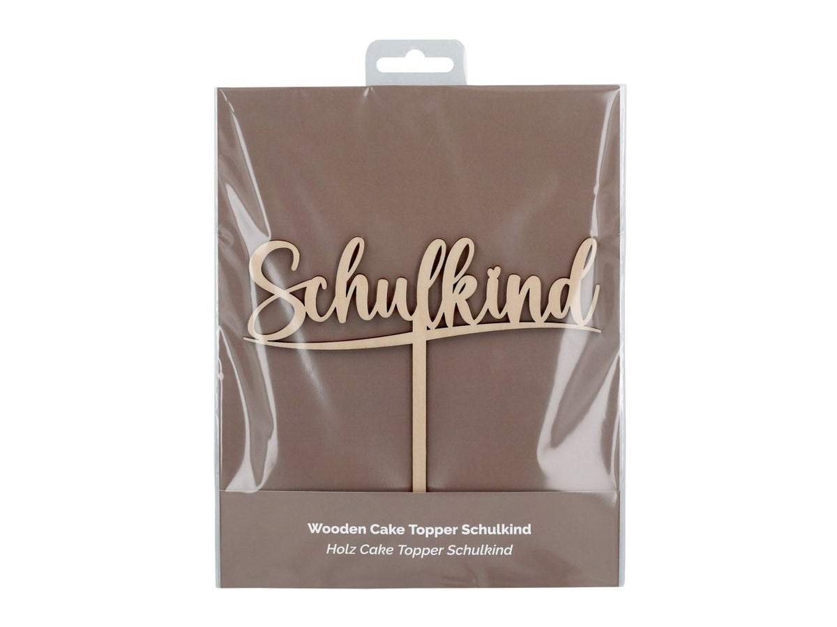 Cake Topper Schulkind Holz 175x170mm