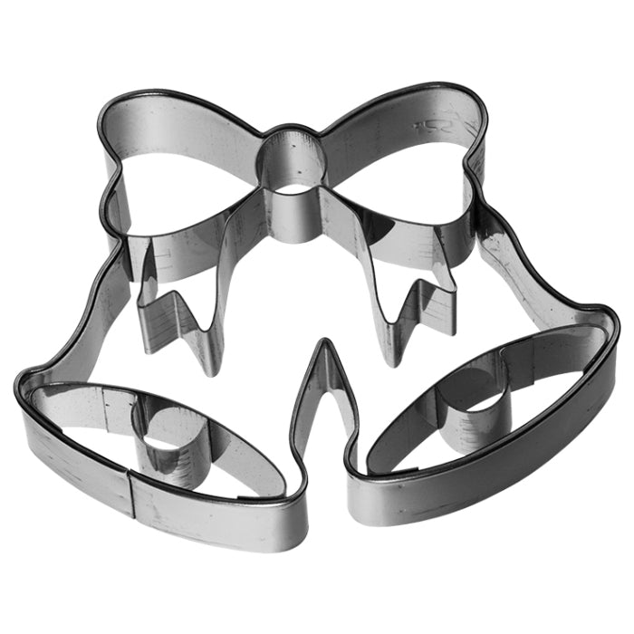 Ausstechform Doppelglocke, 7,5 cm, Edelstahl, mit Innenprägung