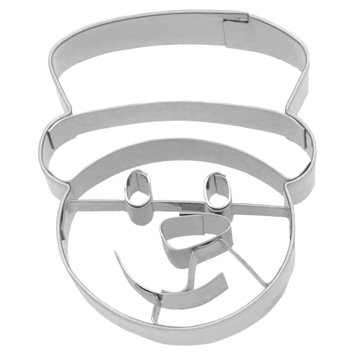 Ausstechform Schneemann, Kopf, 6 cm, Edelstahl, mit Innenprägung
