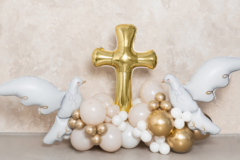 Folienballon Kreuz, 103.5x74.5 cm, Gold