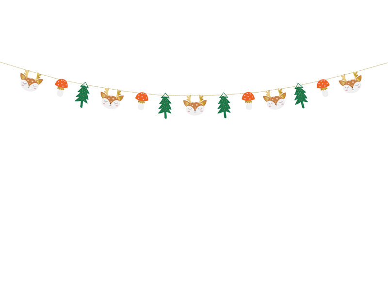 Papiergirlande Wald - 1,7m