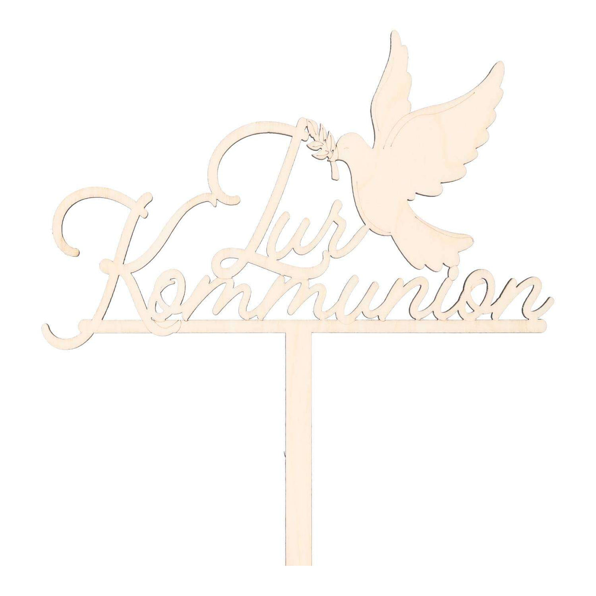 Cake Topper ''Zur Kommunion'' aus Holz, 17cm