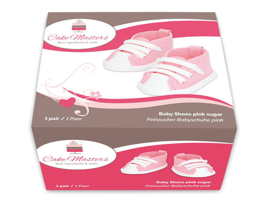 Cake-Masters Feinzucker Babyschuhe pink