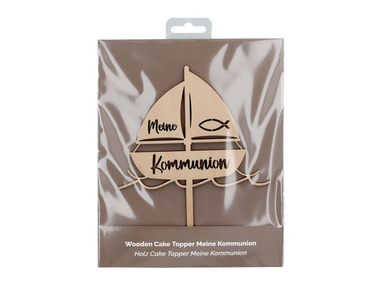 Cake Topper ''Meine Kommunion'' aus Holz