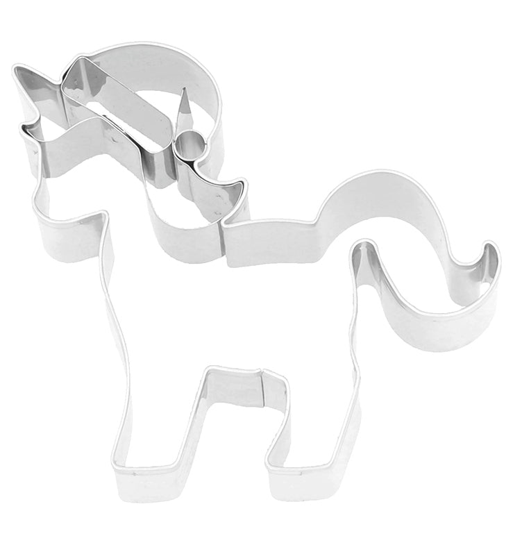 Ausstechform, Weihnachtseinhorn, 9cm, Edelstahl, mit Innenprägung