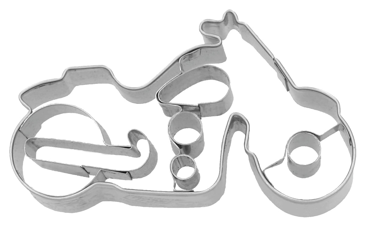 Ausstechform, Motorrad, 8cm, Edelstahl, mit Innenprägung