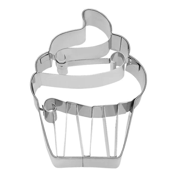 Ausstechform CupCake Cream, Edelstahl, mit Innenprägung, 9 cm