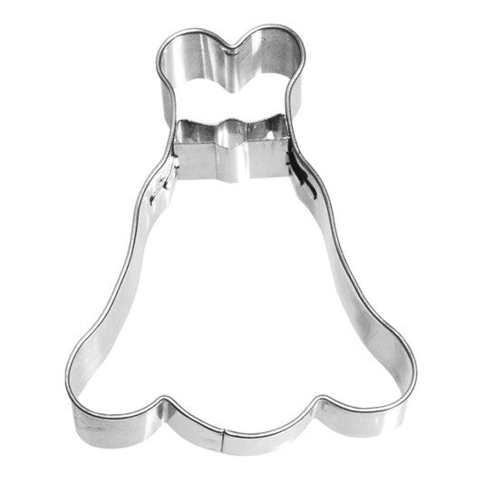 Ausstechform Kleid, Edelstahl, mit Innenprägung, 7,5 cm