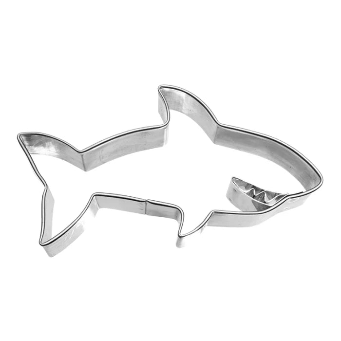 Ausstechform Haifisch, 10 cm, Edelstahl, mit Innenprägung