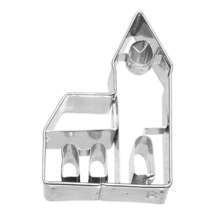 Ausstechform Kirche, Edelstahl, mit Innenprägung, 6 cm