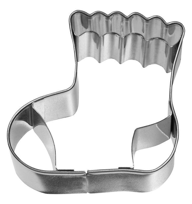 Ausstechform Babysocke, Edelstahl, mit Innenprägung, 5,8 cm