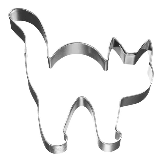 Ausstechform Halloween Katze, Edelstahl, 8 cm