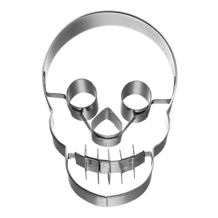 Ausstechform Totenkopf, Edelstahl, mit Innenprägung, 7 cm
