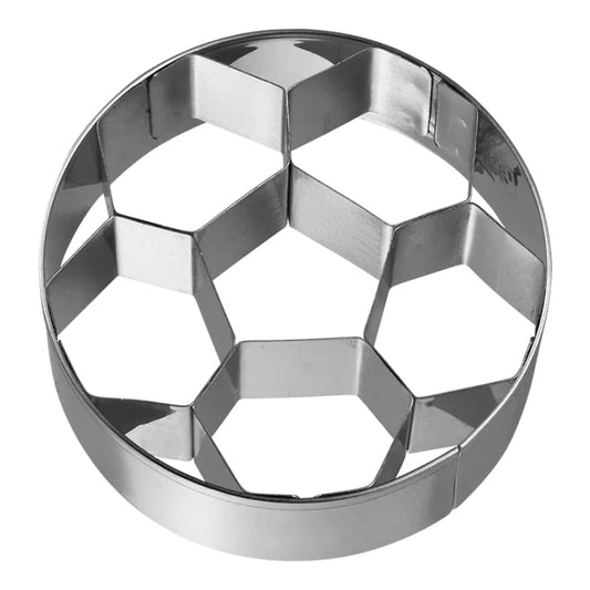 Ausstechform Fußball groß, 6,5 cm, Edelstahl, mit Innenprägung
