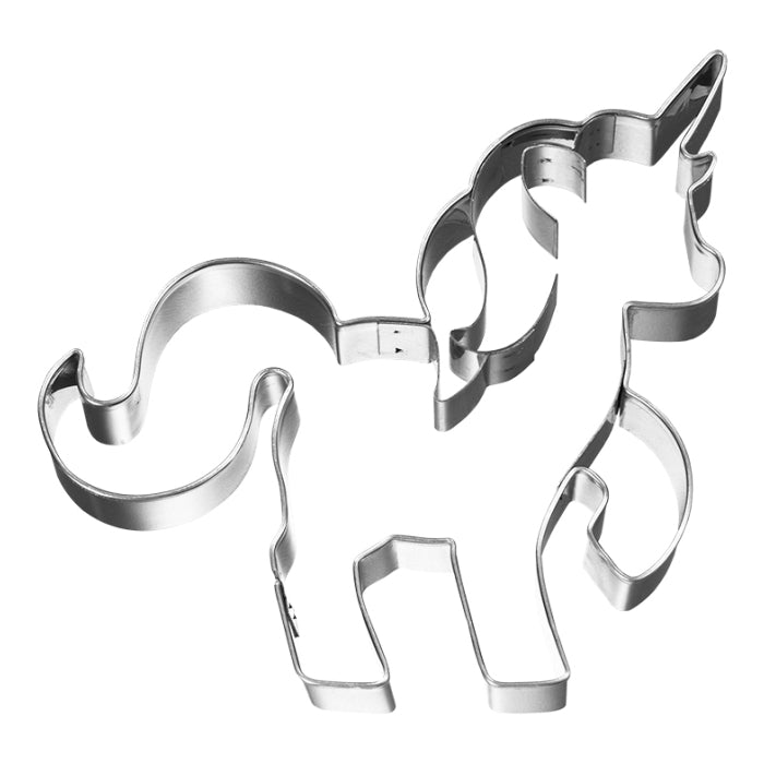 Ausstechform Einhorn, 10 cm, Edelstahl, mit Innenprägung