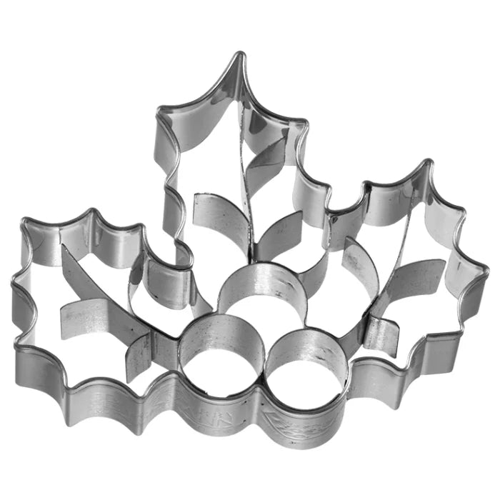 Ausstechform Ilex, 7 cm, Edelstahl, mit Innenprägung