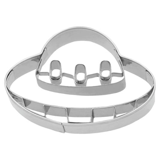 Ausstechform Ufo, Edelstahl, mit Innenprägung, 5,5 cm