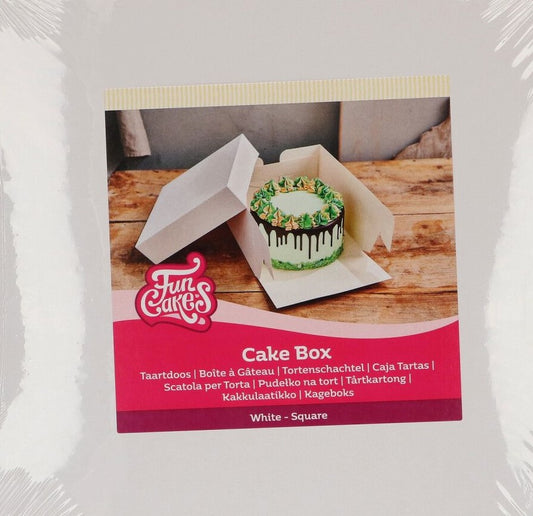 FunCakes Tortenbox Weiß 25x25x15 cm