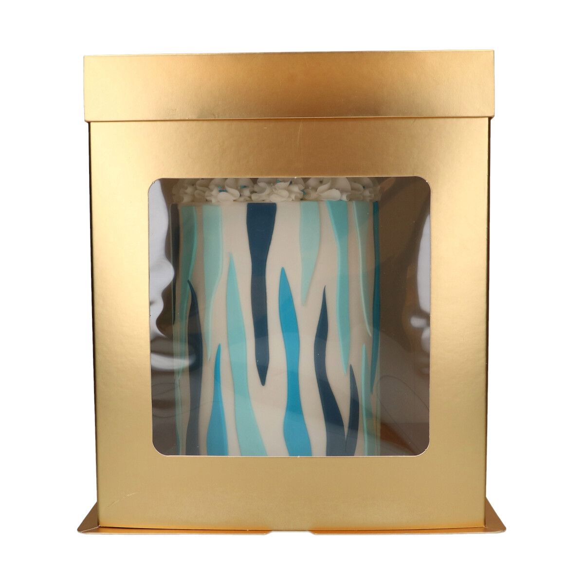 FunCakes Tortenkarton hoch 21 x 21 x 23,5 cm - gold