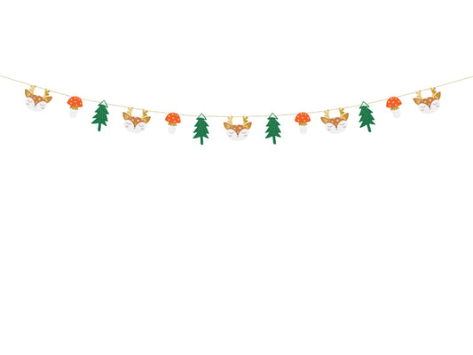 Papiergirlande Wald - 1,7m