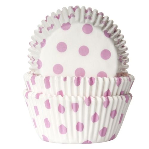 House of Marie Backförmchen Polkadot weiß/babyrosa