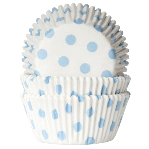 House of Marie Backförmchen Polkadot white/babyblau