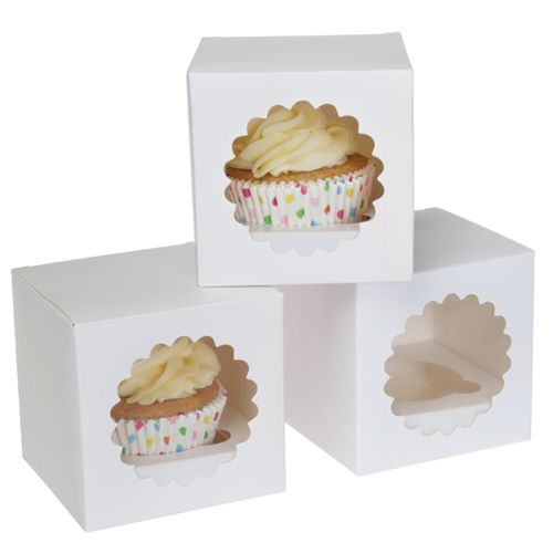 House of Marie Cupcake Box weiß pk/3