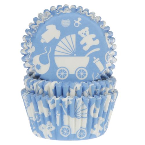 House of Marie Backförmchen Baby Blau pk/50