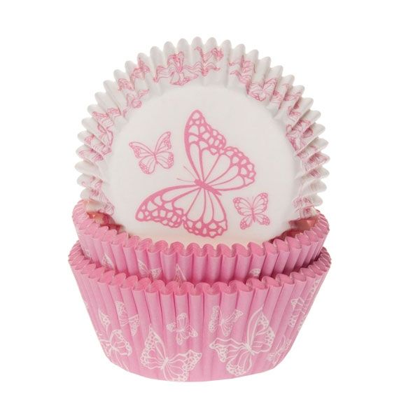 House of Marie Backförmchen Schmetterling Pink sortiert pk/75
