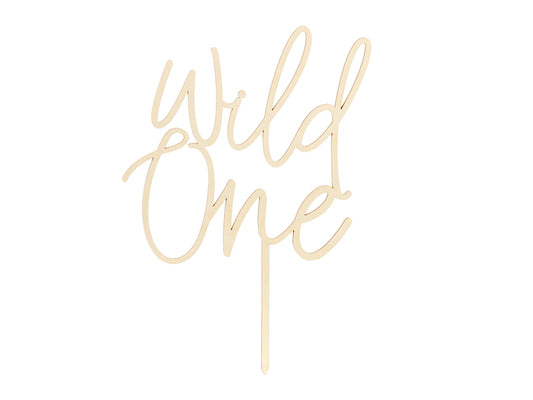 Cake Topper aus Holz - Wild One / 22cm