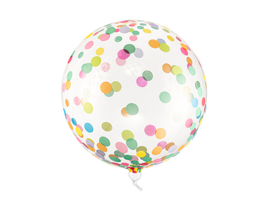 Ballon Kugel Konfetti bunt - 40cm