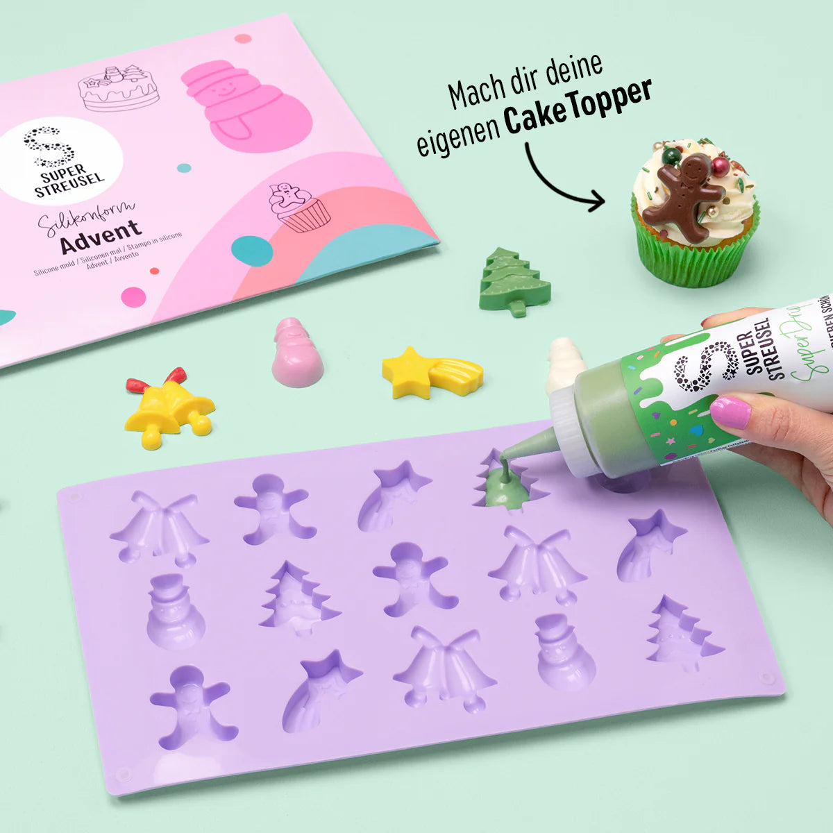 SuperStreusel Silikonform Advent