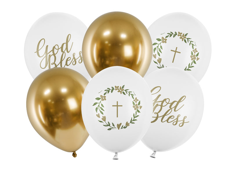 Ballons 30 cm, God Bless, mix / 6 Stk.