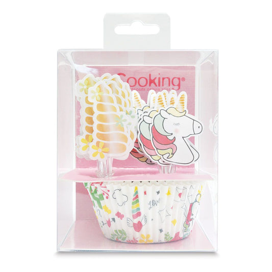 ScrapCooking Backförmchen & Topper Einhorn Set/24