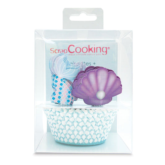 ScrapCooking Backförmchen & Topper Meerjungfrau Set/24