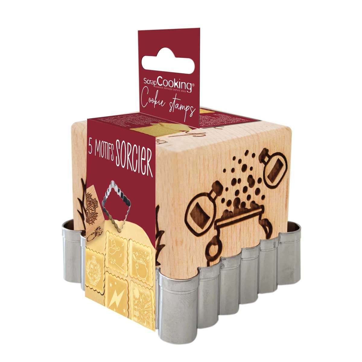 ScrapCooking Zauberer Holz Keksstempel Set/2