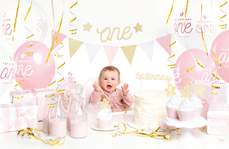 Party Set - 1st Birthday, gold w / 33teilig
