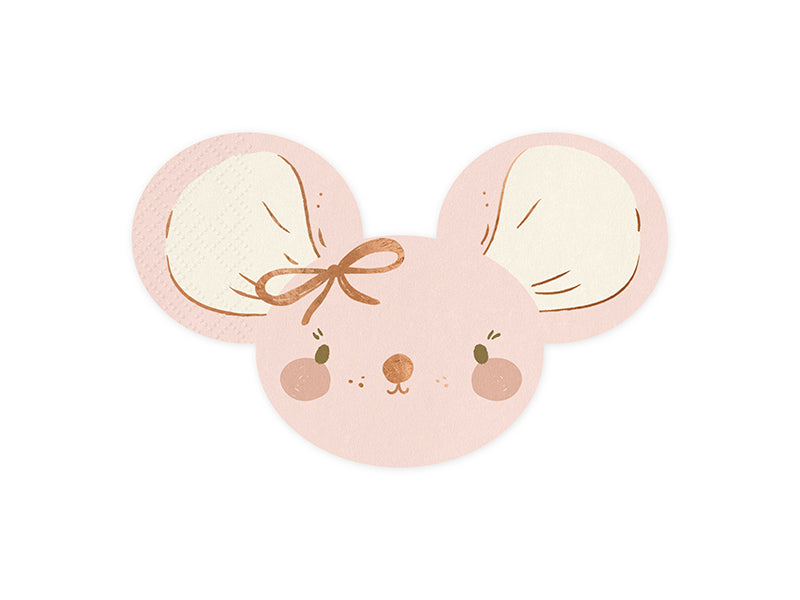 Papierservietten Maus - 16x10 cm / 20Stk.