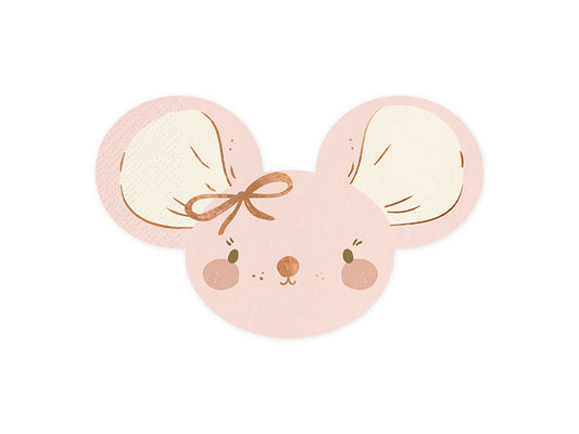 Papierservietten Maus - 16x10 cm / 20Stk.