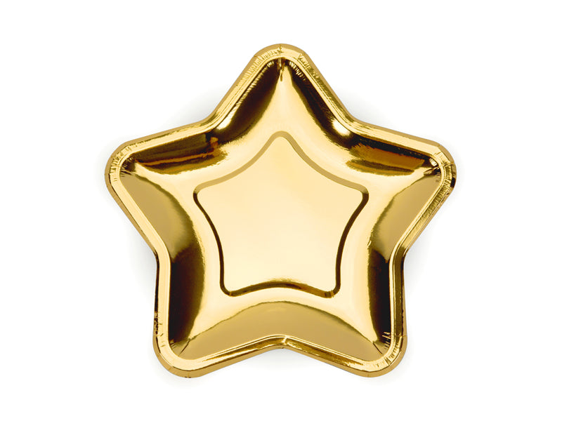 Teller Stern gold - 18cm / 6Stk.