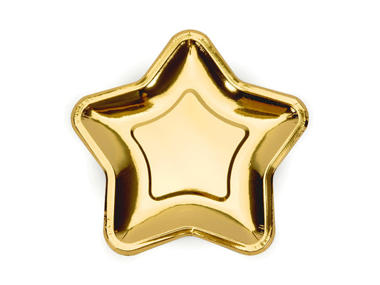 Teller Stern gold - 18cm / 6Stk.