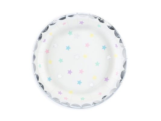 Teller Einhorn Sterne - 18 cm / 6Stk.