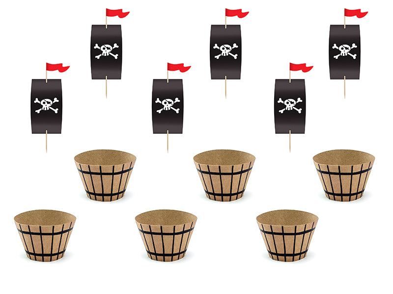 Muffin Set Piraten / 6 Stk.