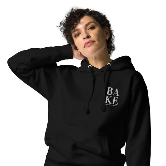Unisex-Kapuzenpullover "Bake and celebrate your life"