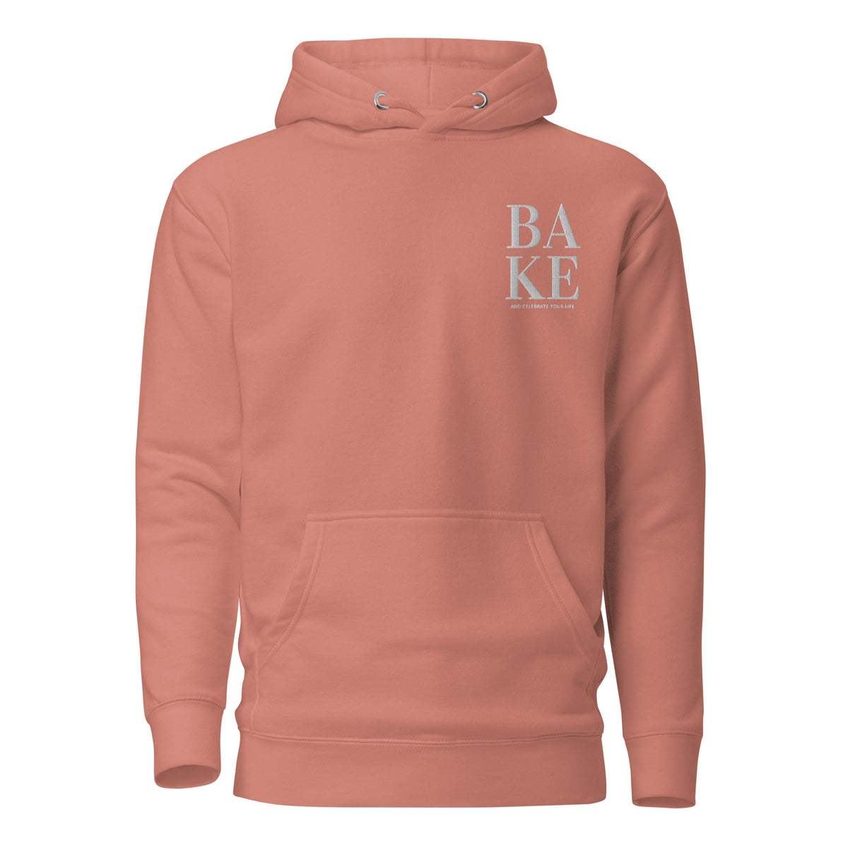 Unisex-Kapuzenpullover "Bake and celebrate your life"