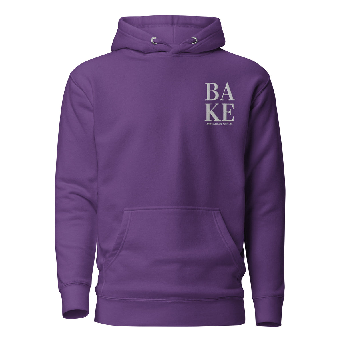 Unisex-Kapuzenpullover "Bake and celebrate your life"